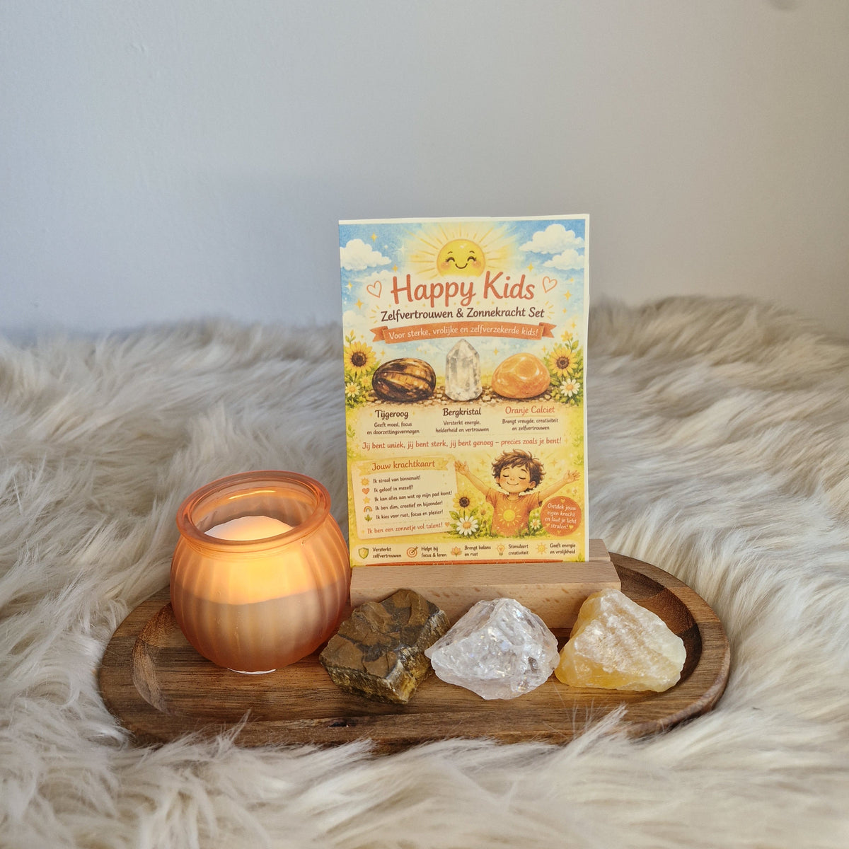 Ruwe Edelstenen Cadeau Set Kinderen | Zelfvertrouwen & Plezier | De Helende Steen