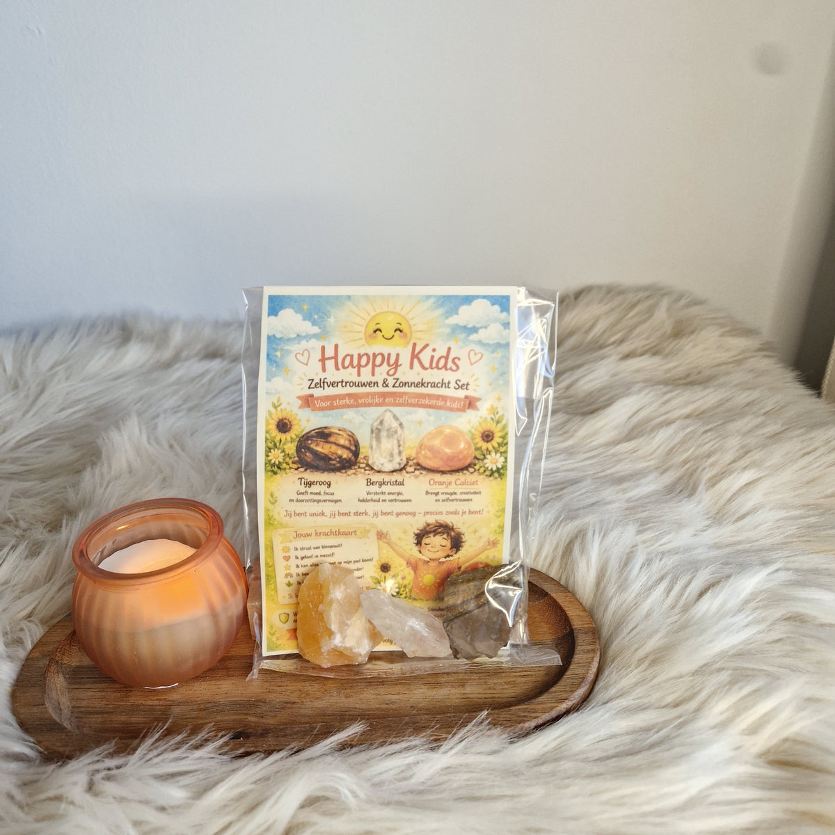 Ruwe Edelstenen Cadeau Set Kinderen | Zelfvertrouwen & Plezier | De Helende Steen