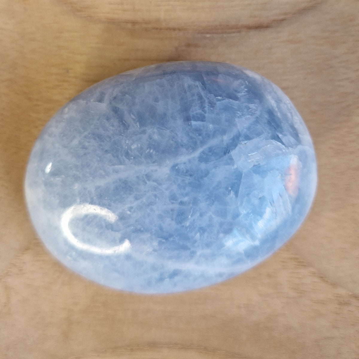 Blauwe Calciet Handsteen | Rust & Ontspanning | De Helende Steen