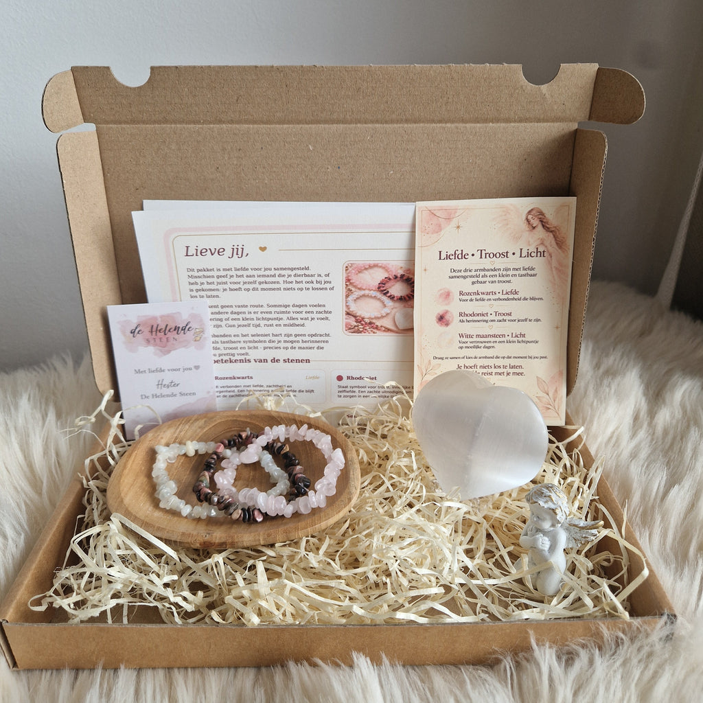 Luxe Troostpakket bij Rouw | Betekenisvol Cadeau | De Helende Steen