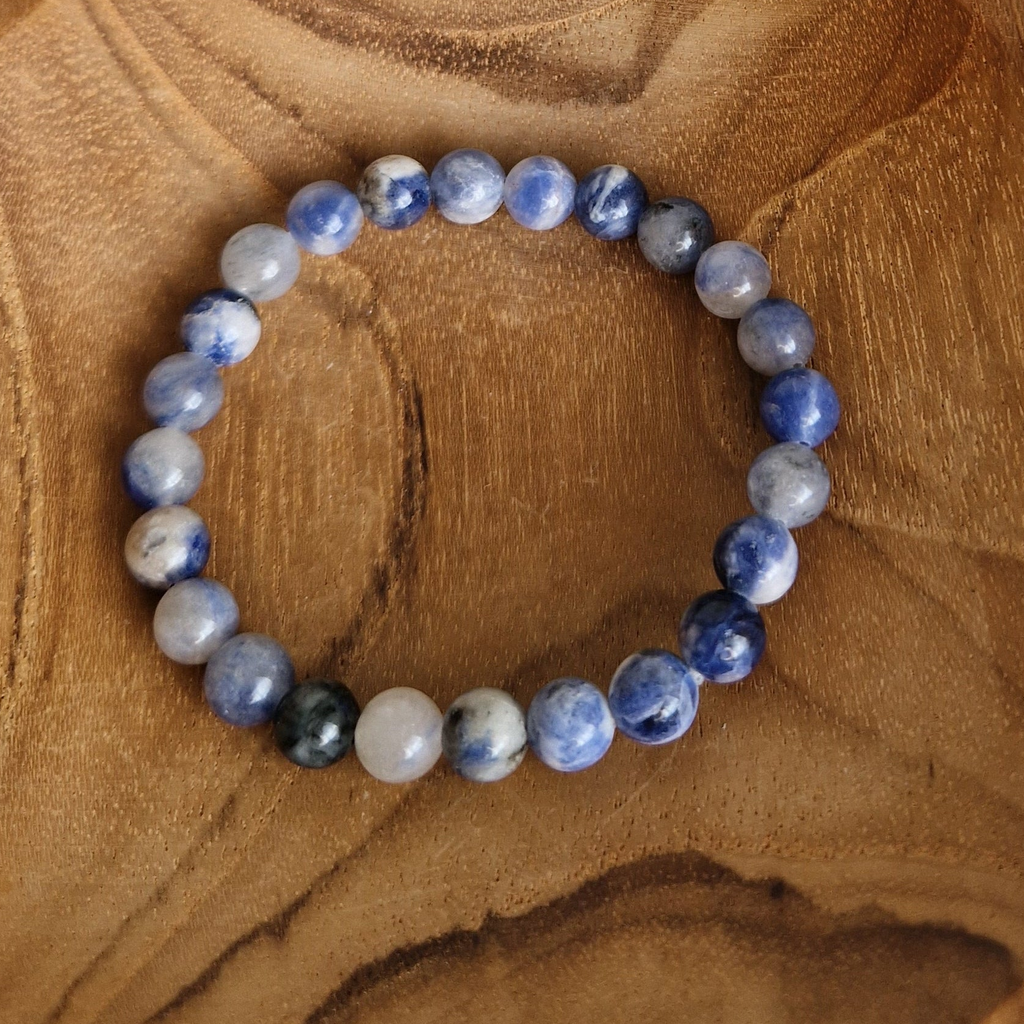 Sodaliet Kinderarmband 6 mm | Rust & Zelfvertrouwen | De Helende Steen