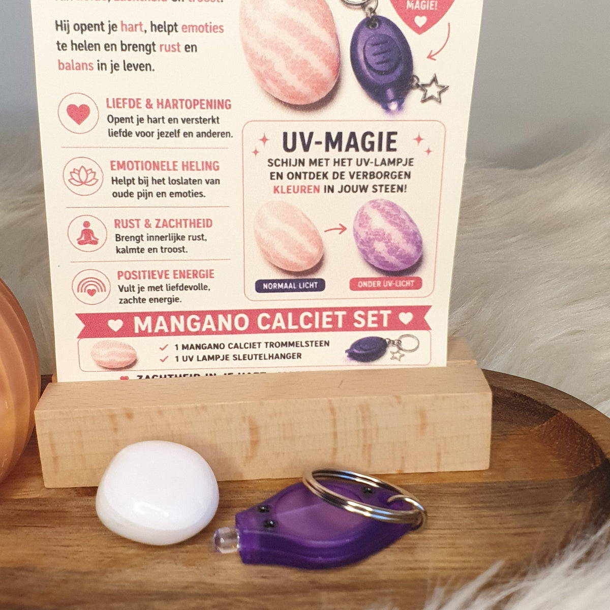 Mangano Calciet Magie Set met UV Lampje | Cadeau | De Helende Steen