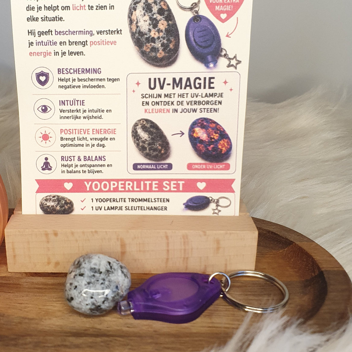 Yooperlite Magie Set met UV Lampje | Cadeau | De Helende Steen