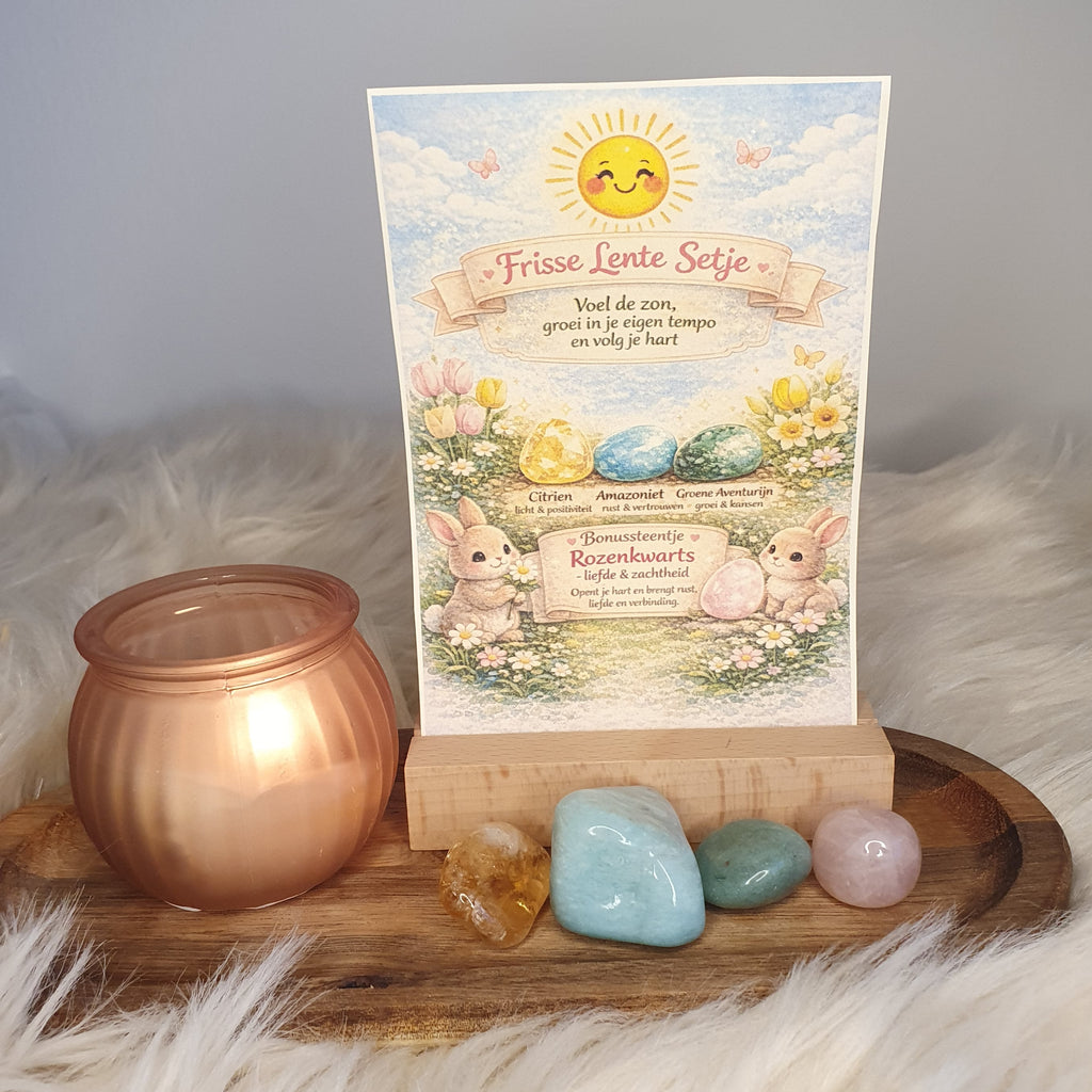 Frisse Lente Edelstenen Cadeau Set | Groei & Nieuwe Mogelijkheden | De Helende Steen