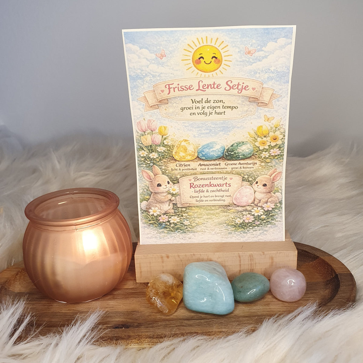 Frisse Lente Edelstenen Cadeau Set | Groei & Nieuwe Mogelijkheden | De Helende Steen