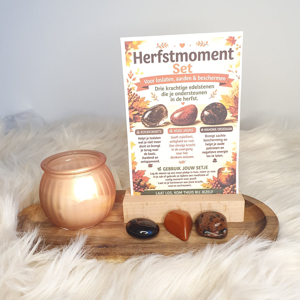 Herfst Edelstenen Cadeau Set | Loslaten & Aarding | De Helende Steen