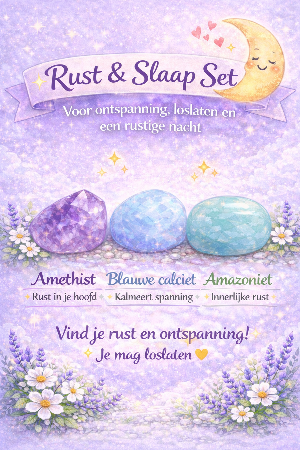 Rust & Slaap Set – Ruwe Edelstenen