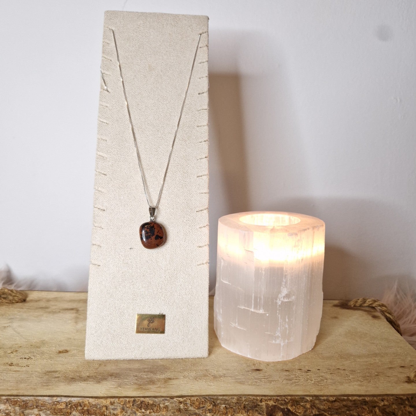 Mahonie Obsidiaan Hangertje
