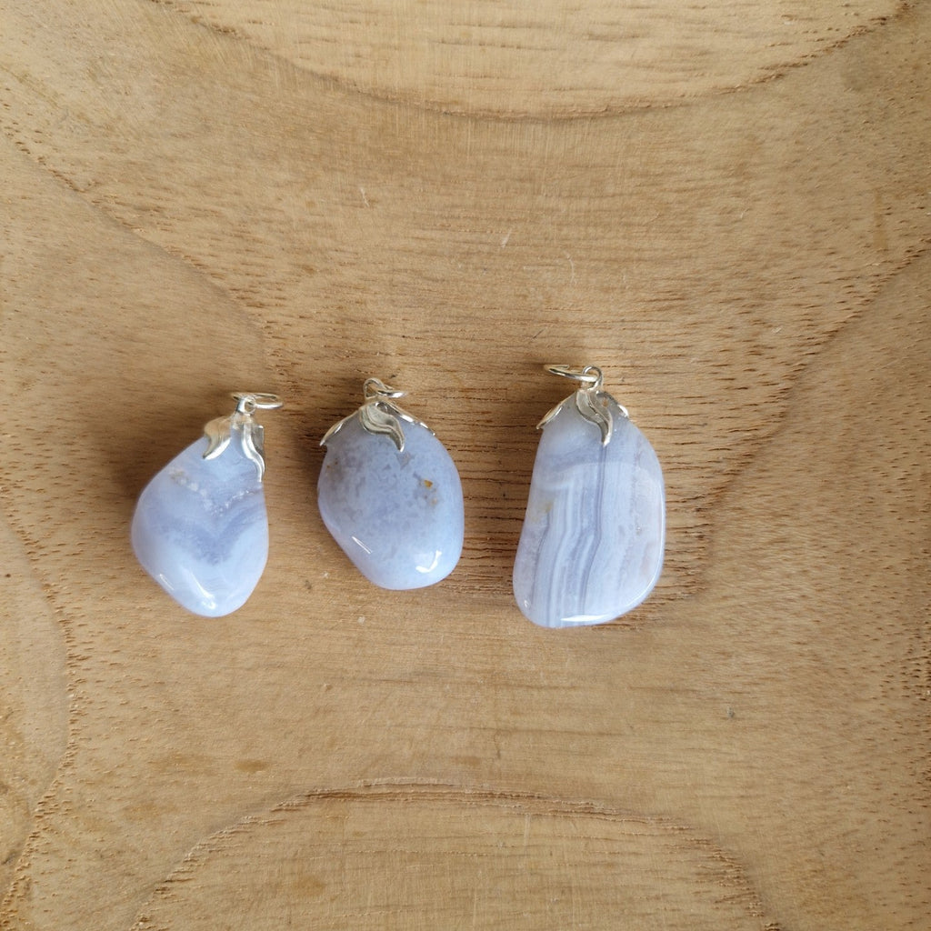 Blauwe Chalcedoon Hangertje