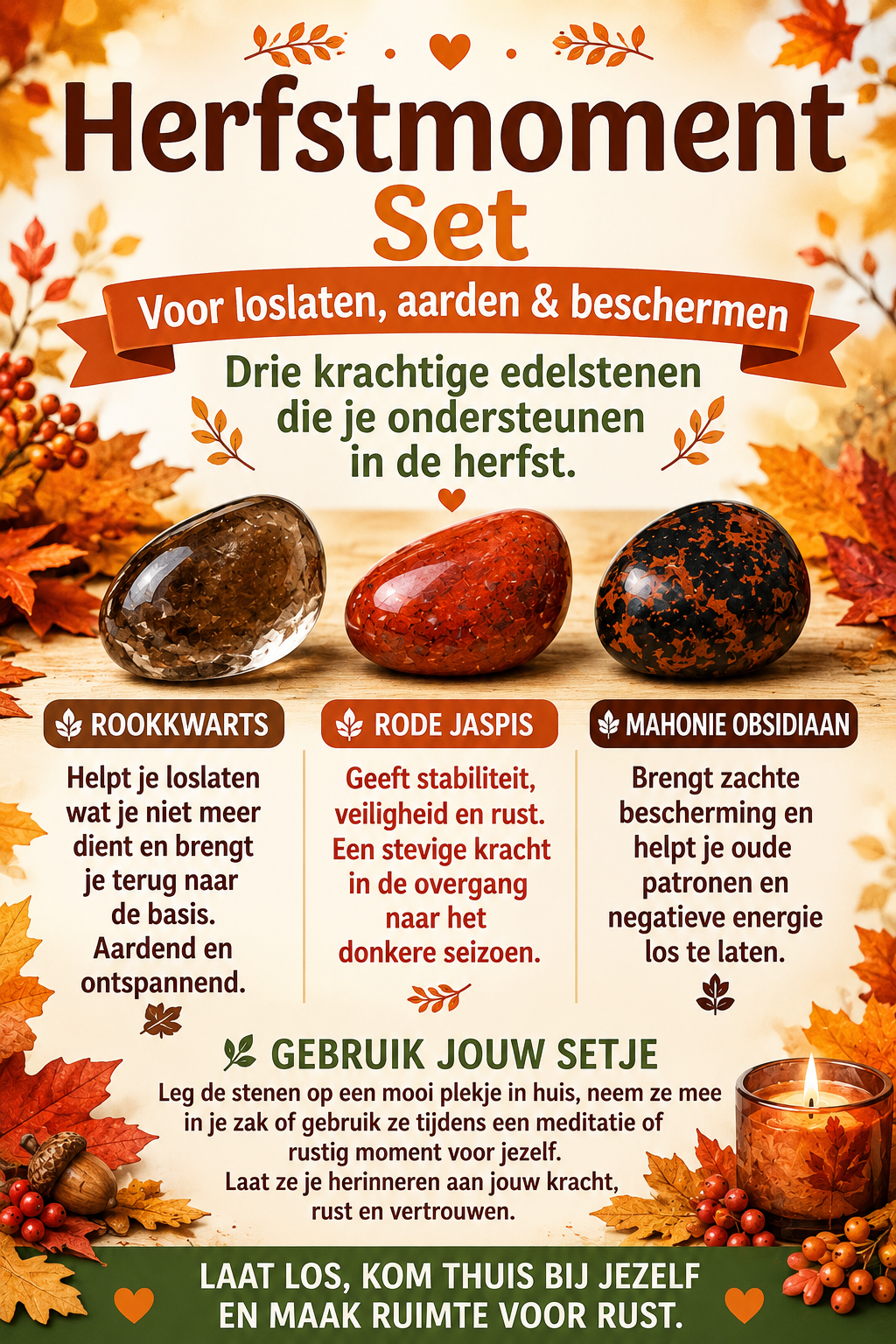 🍂 Herfstmoment Set – Loslaten, aarden & beschermen