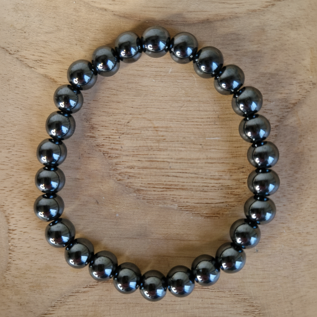 Hematiet armband close-up
