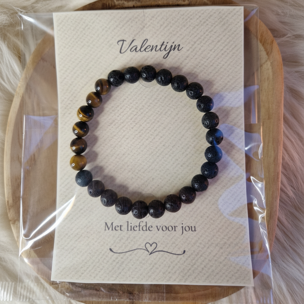 Valentijn herenarmband op kaart