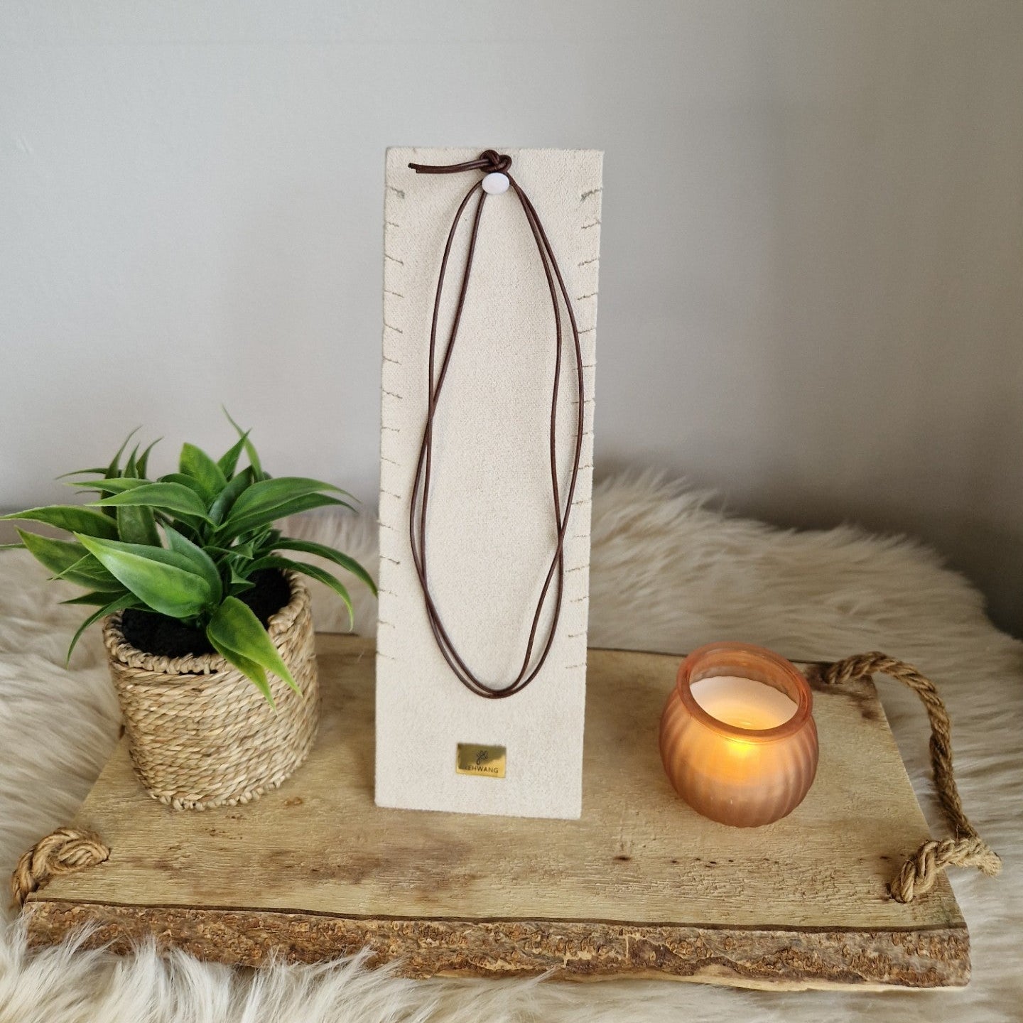 Leren veter bruin – 100 cm