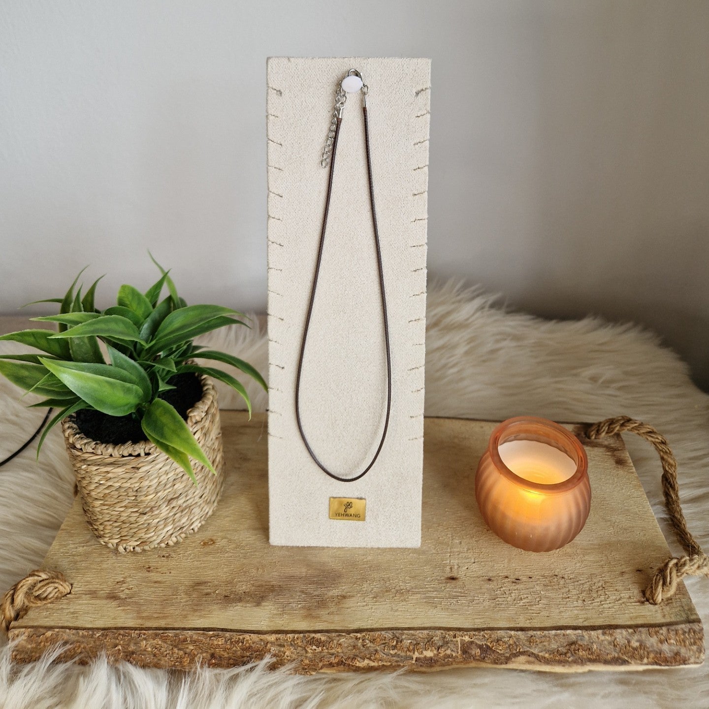 Waxkoord ketting bruin met sluiting – 1.5 mm – 45-50 cm