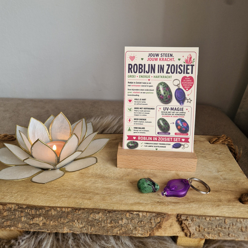 💚 Robijn in Zoisiet Magie Set met UV-Lampje