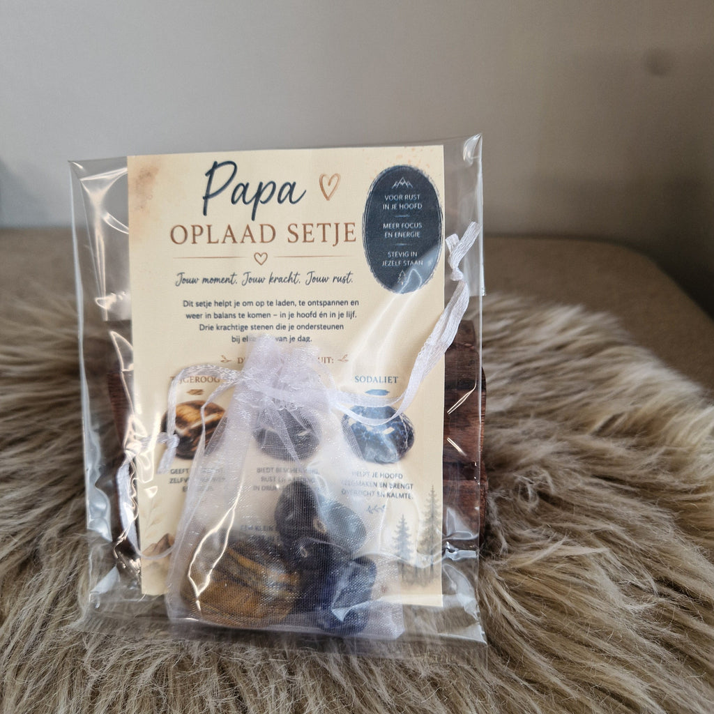 Papa Oplaad Setje – Trommelstenen