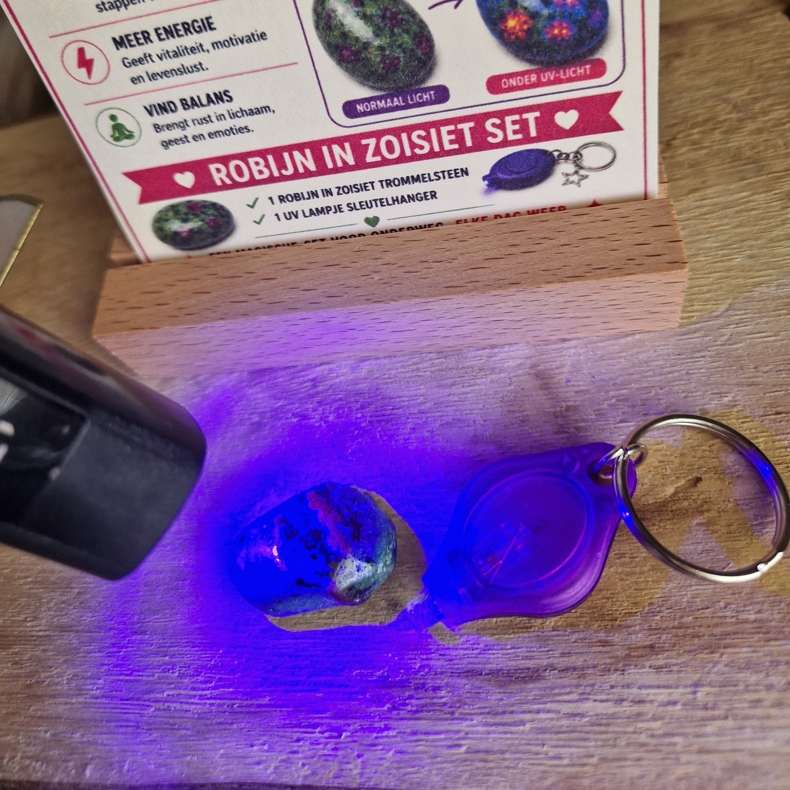 💚 Robijn in Zoisiet Magie Set met UV-Lampje