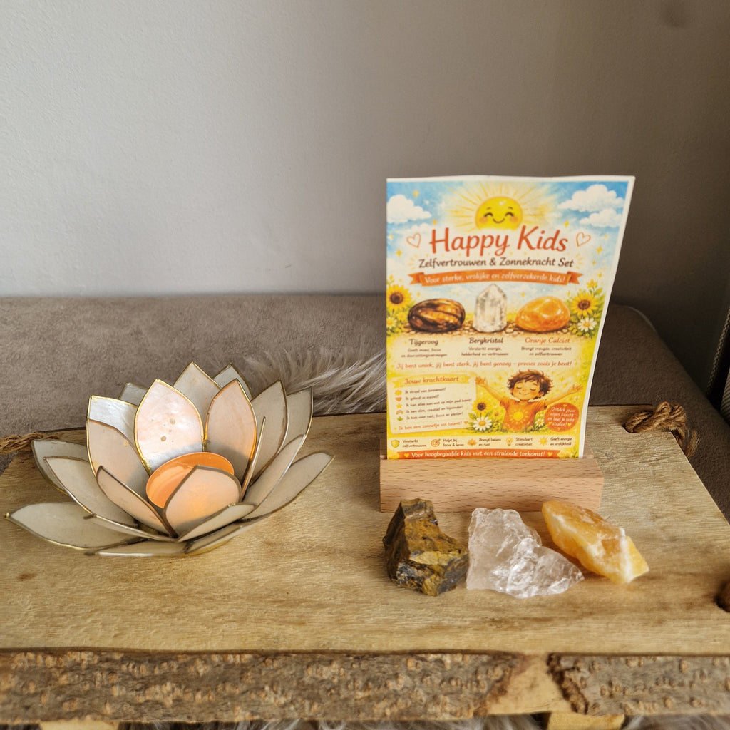 Happy Kids Zelfvertrouwen & Zonnekracht Set – Ruwe Edelstenen
