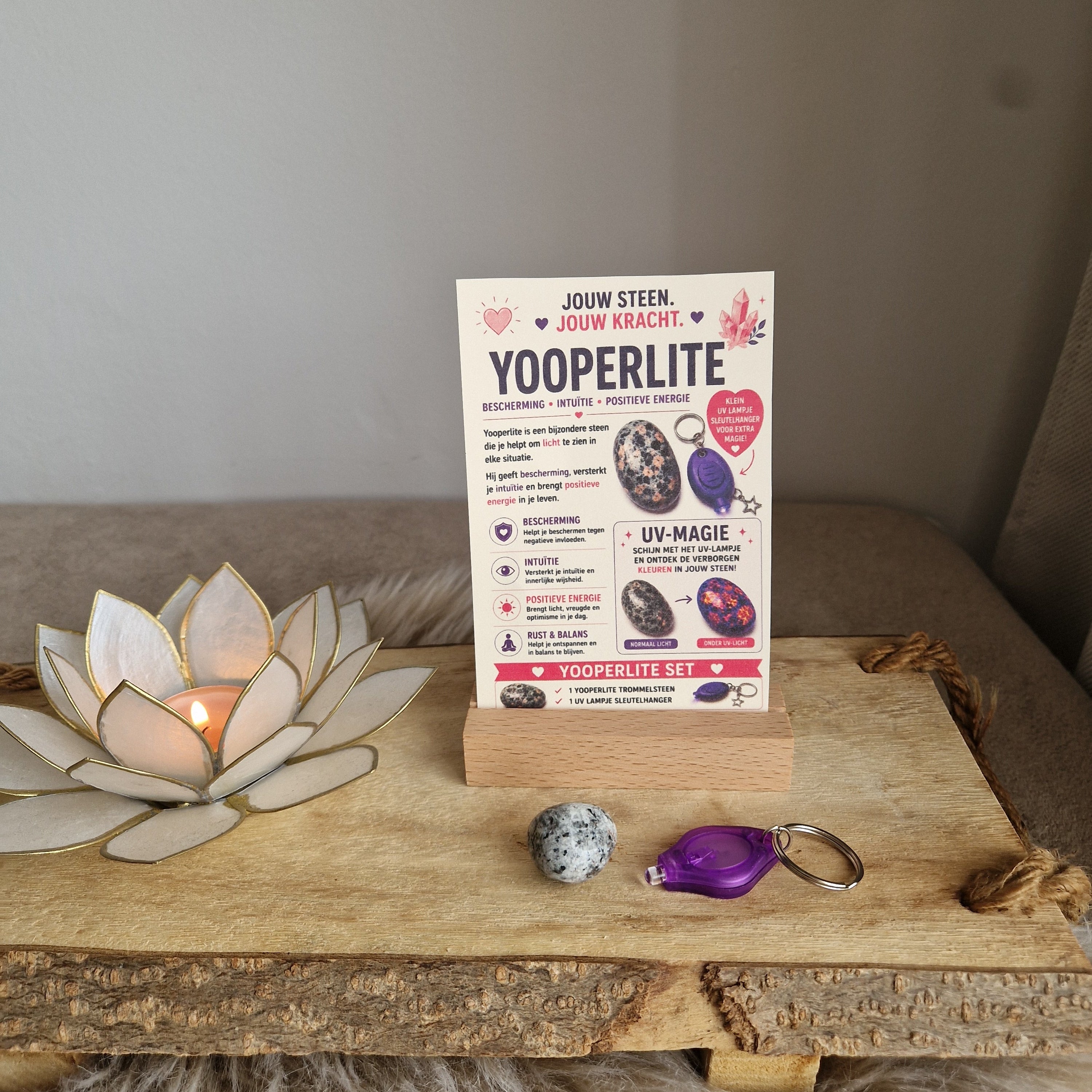💜 Yooperlite Magie Set met UV-Lampje