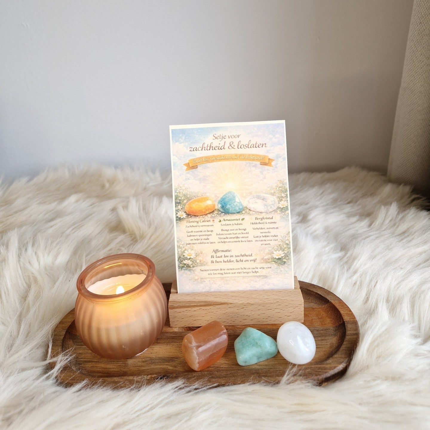 Trommelstenen setje Zachtheid & Loslaten