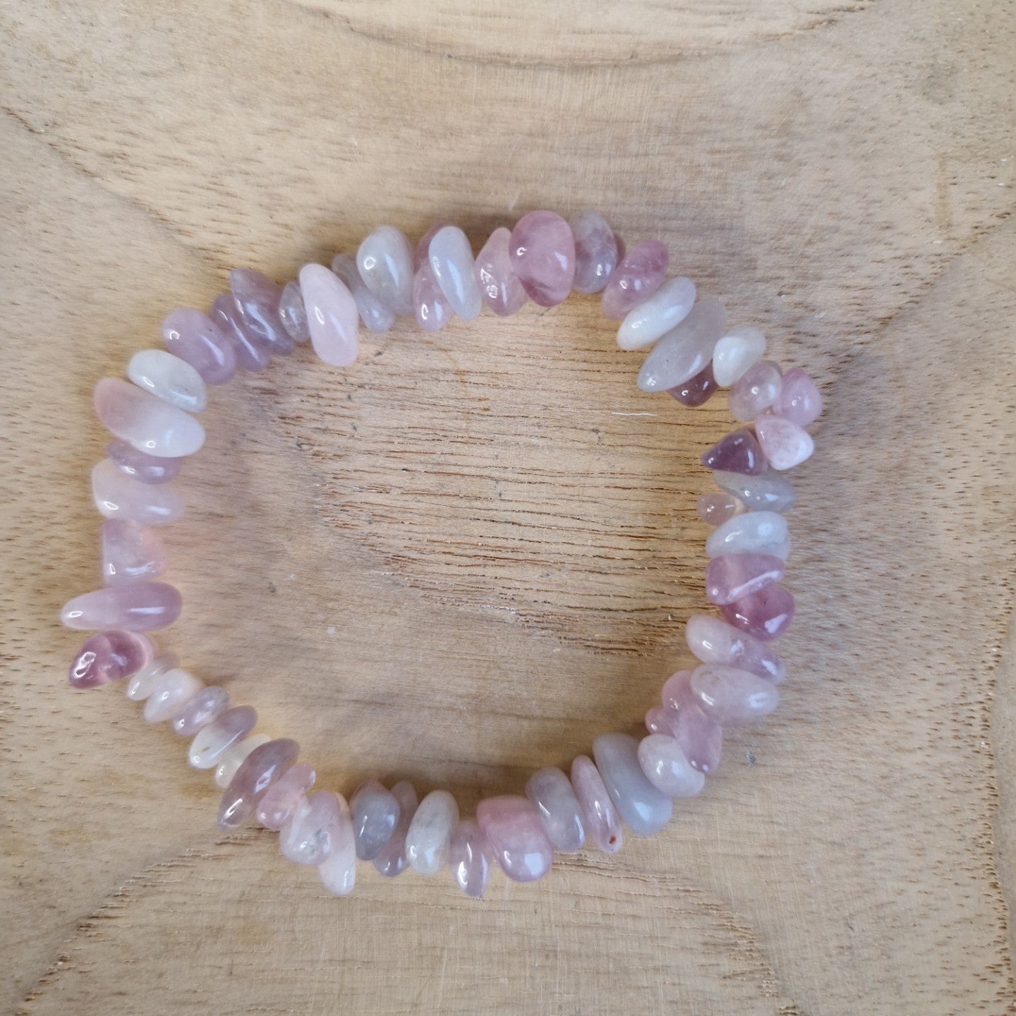 Rozenkwarts Split Armband AA EXTRA Kwaliteit